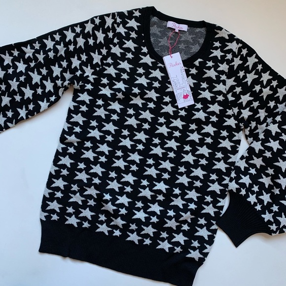 Parker Beven Silver Star Black Sweater - Picture 2 of 6